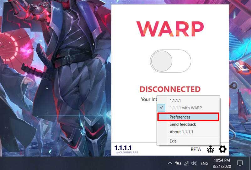 Cài đặt 1.1.1.1 VPN để chơi Kubet khi bị chặn